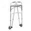 Rollator Walker Arc Shape Dual Button Folding Walker with 2 Wheels