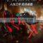Internet Cafe Black Steel Frame RGB Gaming Desk PC Office Computer Table
