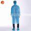 Wholesale Doctor Disposable Non Woven Blue White Lab Coat Uniform Coats with button