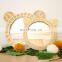 High Quality Baby Rattan Animal Figure Mirror, Cat Ear Nursery Decor Kid's Room WHolesale made in Vietnam