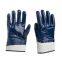 Gas and Oil Resistant Cotton Jersey Liner Safety Cuff Heavy Duty Nitrile Gloves For Oilfield