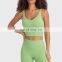 Backless Crop Sports Bras Fitness High Impact Shockproof U Back Running Tops 80Nylon 20Spandex