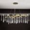 Modern large crystal chandelier hanging tree branch shape art glass chandelier pendant light