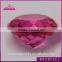 lab created pink sapphire ruby round beads