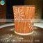 online 2016 Christams and wedding decotation glass candle holder pasted with wood cover