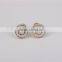 2015 Fashion New Earring Designs Round Stone Earring Designs