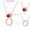 New arrival sterling silver mix elements gold crystal necklace with pendant