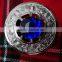 Piper Plaid Brooch With Blue Stone In Chrome Finish Made Of Brass Material