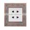 2015 hot new design PC material wall socket high quality double 2 pin socket