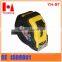 rubber covered assist shape tape measure keychain