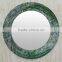 Iridescent colorful handmade bathroom mosaic glass round mirror for decor