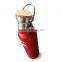750ml Stainless Steel red coated Water Bottle with Bamboo Cap