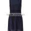 Latest Fashion Designs Ladies Casual Dresses With Yarn Dyed