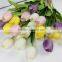 Fake White Artificial Flower Mini Real Touch Tulips