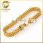 fashion men bracelet 316 l stainless steel braid link chain gold chunky chain bracelet