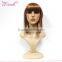 human hair ladies short straight bob style wig hair with bangs