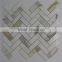 Basket Wave Pattern White Mosaic tile