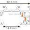 Recessed single phase 3 wires Track rail for Led Track Light 1 meter 2 meter 3 meter