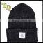 China custom simple grey acrylic winter knit hats