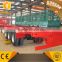 Steel material super single tire 40 feet skeleton container semi-trailer with one axle liftable