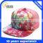 Custom Floral Digital Printing Womens Snapback Cap