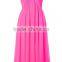 HOT PINK BANDEAU MIDI DRESS