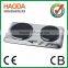 Electric kitchen countertop double hot plate