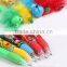 school supplier cartoon plastic ballpoint pen with logo,plastic ball pen for kids