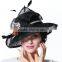 2015 Newest JunesYoung Women Black Sinmay Church Hat Wholesale