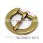 18.8MM D shape shoe buckle brush burnish brass plated
