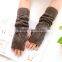 knit fingerless mittens , fingerless gloves, crochet knit gloves