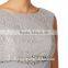 Lace Top Layer Dress,Empire Waist Beaded Grey Ladies Official dresses