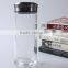hot sale new product clear water bottle office glass cup stainless steel lid