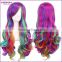 In Stock Cosplay Wig Long Purple Curly Body Wave Wigs