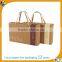 brown gift packaging cardboard box with handle