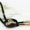 metal bolo tie,custom bolo tie clip for necktie, bolo tie with black cord