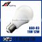 2016 hot sale A60 12W 85-265V e27 led bulb plastic 12w