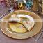 Wholesale Cheap Perfect Rental Decoration Gold Glass Wedding Charger Plate