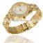 High Quality Express Well-selling Vintage Women Alloy Metal Gold Plated Strap Cheapest Diamond Watch