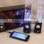 New arrival glitter crystal clear powered speaker, led dancing water portable speaker
