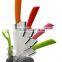 Wholesale modern 5pcs knife set kitchen white blade ceramic knives with ceramic handle