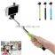 Extendable Handheld Selfie Stick 3.5mm Wired monopod tripod for iPhone Android