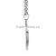 Stainless Steel Letter pendant , Round U black pendant