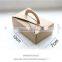 Take away cake box paper packaging box with handle/custom cake box