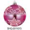 Pink christmas ball with shining paillette