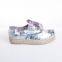Espadrilles for kids 2016ss lace-up style metallic pu