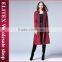2015 European Design Gray woman long overcoat with belt
