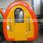 customized outdoor fast food kiosk with stainless steel kitchen