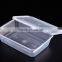 Clear 1000ml divided plastic take away 2 compartment microwave safe food container