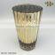 Mouthblown Cone Glass Flower Vase Luxury Gold Coated Vases
